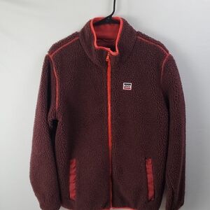 Levi's Men's Full Zip Burgundy Red Sherpa Jacket S, Coldgear, Cold Weather